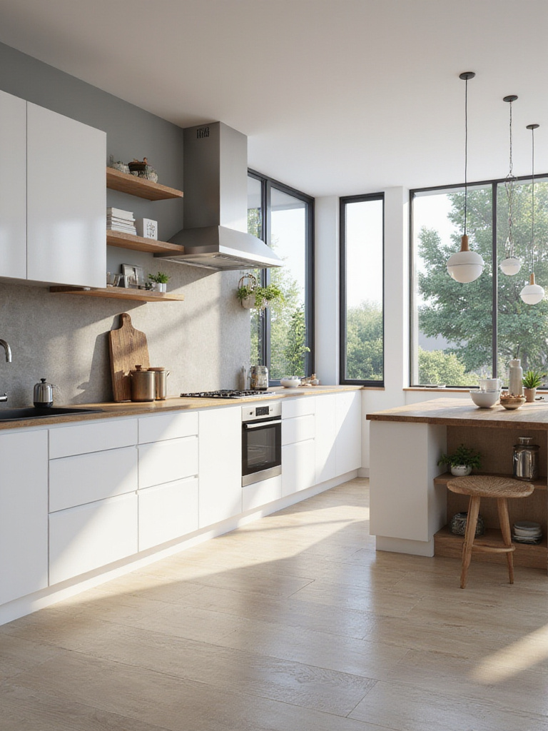 Modern kitchen interior with expert cabinet layout and design