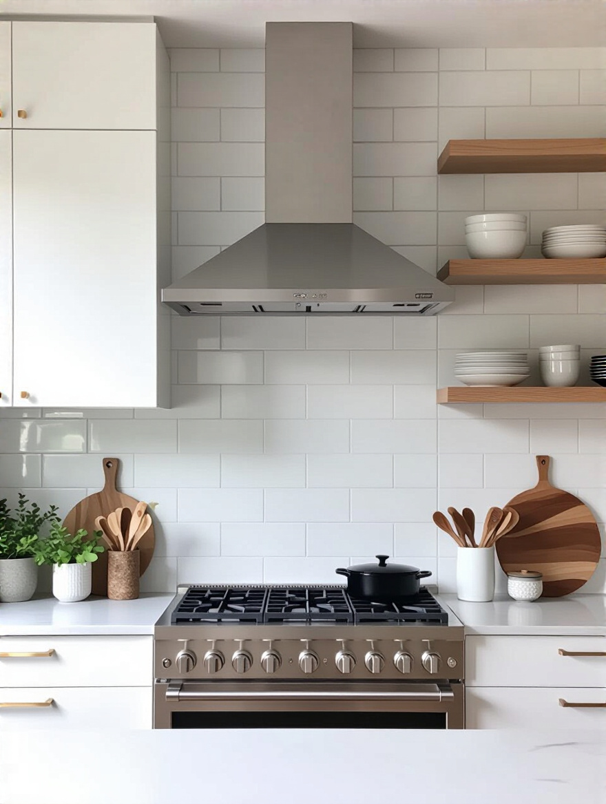 Opt for Large-Format Tiles to Achieve Seamless Modern Minimalism. for modern kitchen backsplash