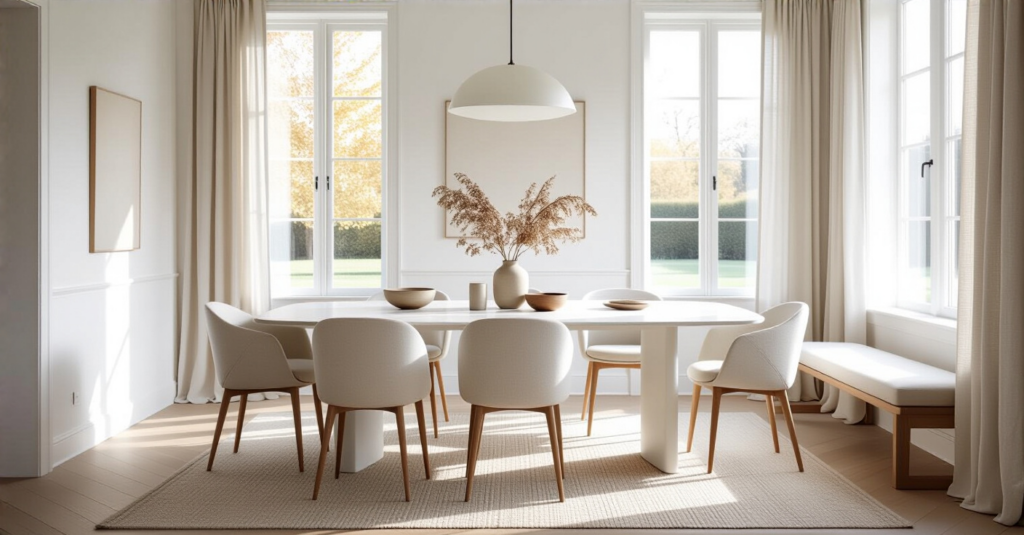 24 Calming Steps to Your Dream white dining room